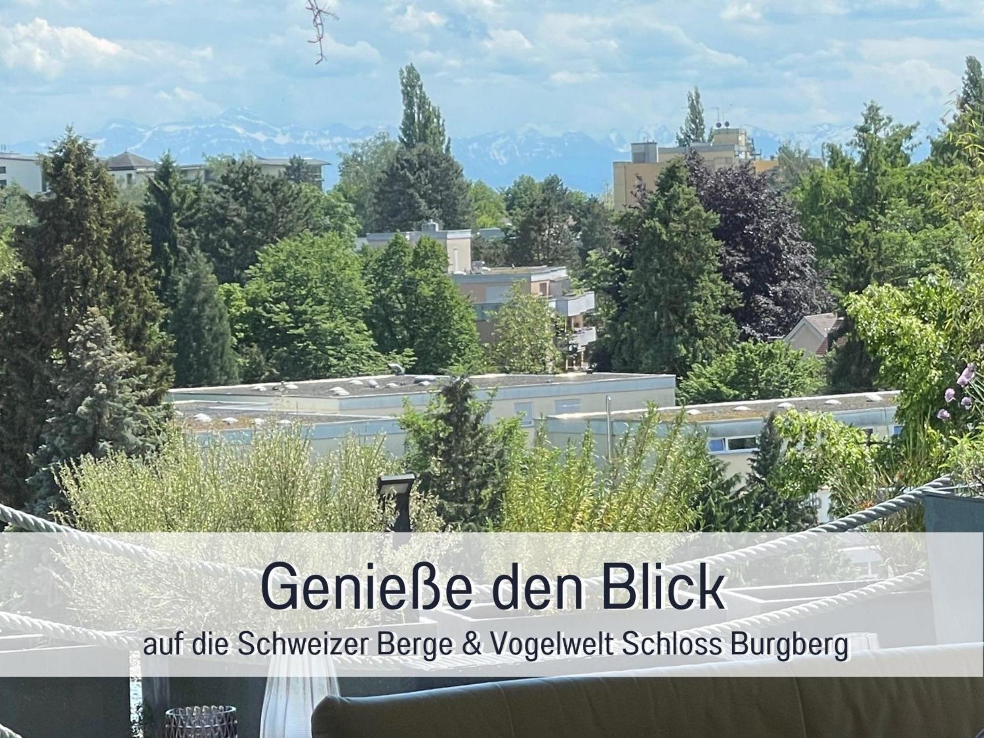 Penthouse - 3 Schlafzimmer- Sonnige Dachterrasse -Whirlpool & Alpenblick - Perfekt Fuer Romantik Oder Familienurlaub Mit Kind, Hund Willkommen - By Ferienwohnenamsee - Иберлинген Экстерьер фото